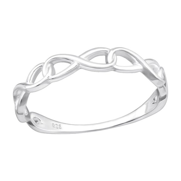 Sterling Silver Dainty Infinity Ring - Picture 1 of 10